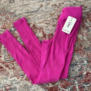 Year of Ours Fuchsia Ribbed Leggings